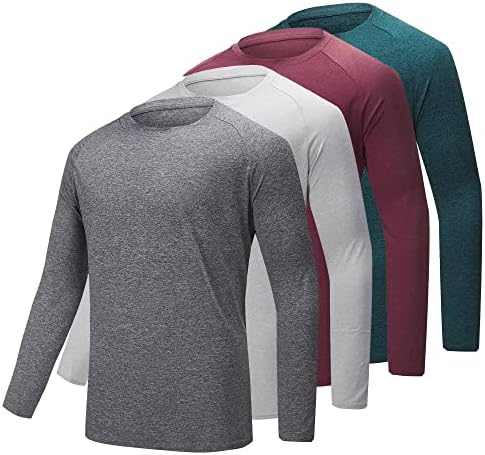 Мъжки тениски BALENNZ с дълъг ръкав - Влагоотводящие Ризи с дълъг ръкав Dry Fit, Тениски с защита от Uv и Слънцето за Бягане
