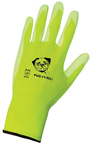 Global Ръкавица PUG11 Полиуретанова /Найлонова Ръкавица, Работа, Голяма, Бяла (опаковани 144 броя)
