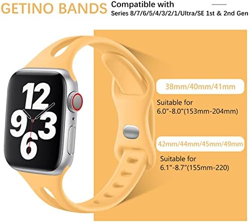Тънка каишка Getino, съвместим с Apple Watch 40 мм 38 мм 41 мм 42 мм 44 мм 45 мм на 49 мм iWatch SE Ultra Series 8 7 6 5 4