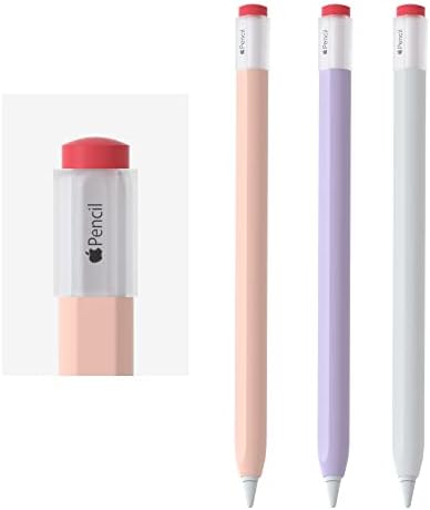 Ергономичен Силиконов калъф от 3 опаковки за Apple Pencil 2-ро поколение, Ретро Калъф-стойка за моливи с капак, Аксесоари, Съвместими