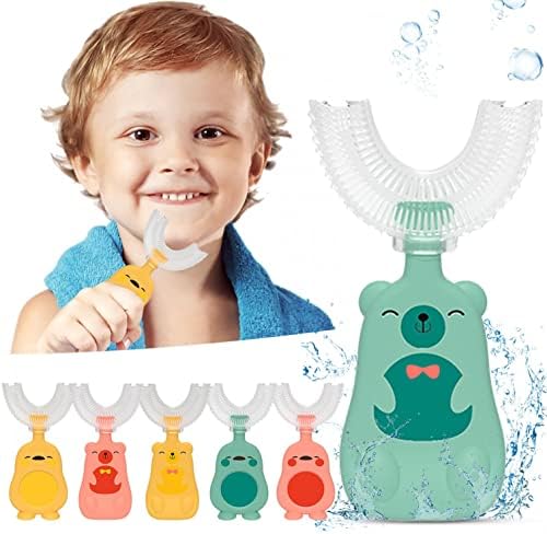 Детска четка за Зъби с мек Силиконов U-Образна Глава, За почистване на Цялата Уста, Избелващ Сладък Ръчни инструменти,
