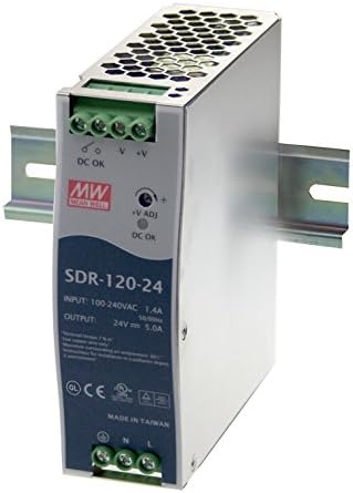 Mean Well Original SDR-120-12 Индустриална DIN-пръчка с един изход с функция на ПФК Захранване 12V 10A 120W