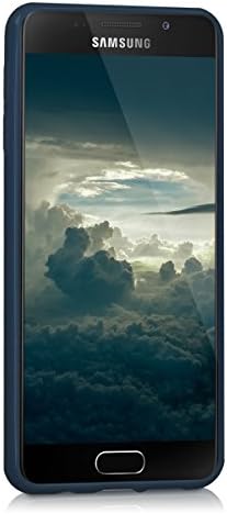 Калъф kwmobile, Съвместим с Samsung Galaxy A3 (), Калъф - Мек Тънък Защитен Силиконов калъф изТПУ - Тъмно син