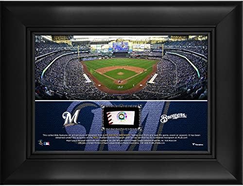 Милуоки Брюэрз сключване на Колаж стадион с размер 5 х 7 инча с участието на MLB бейзбол екип - указателни Табели