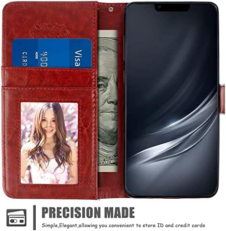 Чанта-портфейл Xioolia за iPhone 13 Pro Max с Дизайнерски Цветя модел-3 Модела от Изкуствена кожа с Панти Магнитна