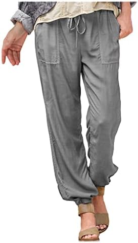 lcepcy Дамски Модерен Панталон от Еластичен колан и Джобове, широки Панталони на експозиции, Ежедневни панталони