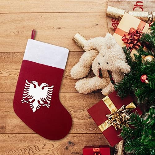 Албански Орел Коледен Окачен Отглеждане на Сладък Дядо Чорап за Коледно Украса Украса Подаръци