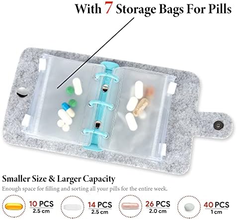 Органайзер за хапчета Hennaja, Пликове За хапчета, Прозрачни Пластмасови Опаковки за таблетки, само уплътняващи Пътен Органайзер за Лекарства, за Съхранение (1-Sandbeach, 1 ?