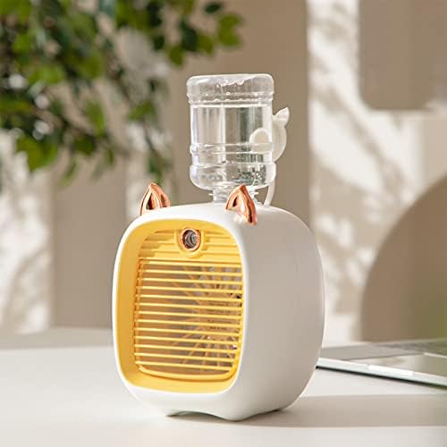 Воден Вентилатор за климатик, Мини Вентилатор USB Fan, Тенис на Охладител с Турбокомпресор, Тих и лесен Вентилатор
