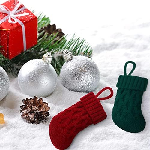 BBTO 30 Опаковки Мини-Коледни Чорапи на Едро, 5-Инчов Cable Възли Коледни Окачени Чорапи, Чорапи, Домашни Декорации За Коледната