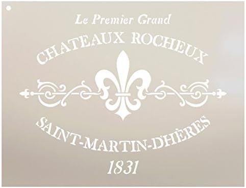 Шаблони Chateaux Rocheux Saint-Martin-Dheres от StudioR12 | за многократна употреба шаблон от mylar за френския каменната имоти | Живопис, Креда, Смесена техника | Стенно изкуство - STCL2330_1 - И?
