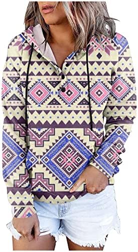 NOKMOPO Есенни блузи, Ежедневни мода 2022, пуловер с дълги ръкави и принтом топ с качулка, графична hoody