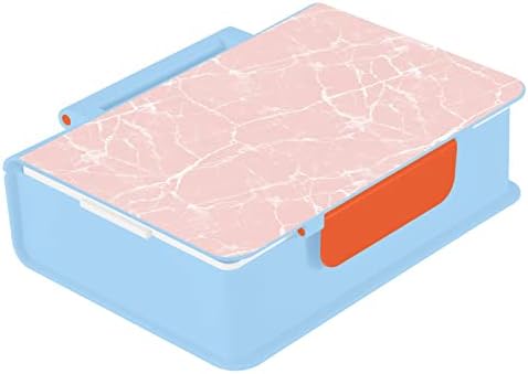 Kcldeci Bento Box Обяд-Бокс за Възрастни на Еко-Розово Бял Мраморен Камък Текстура 1000 МЛ Bento Обяд-Бокс Контейнери