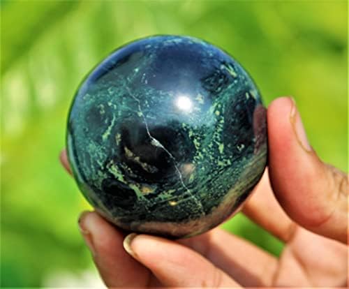 Полиран Естествен Зелен Кристал Мъглявината Кварц, Исцеляющий Чакра, Метафизическая Каменна Сфера (50-55 мм), купа за Медитация,