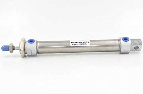 Пневматични Малки цилиндри с Двойно действие от Неръждаема Стомана с диаметър 16 мм с диаметър ход 70 мм MA16-70 Mini air Cylinder