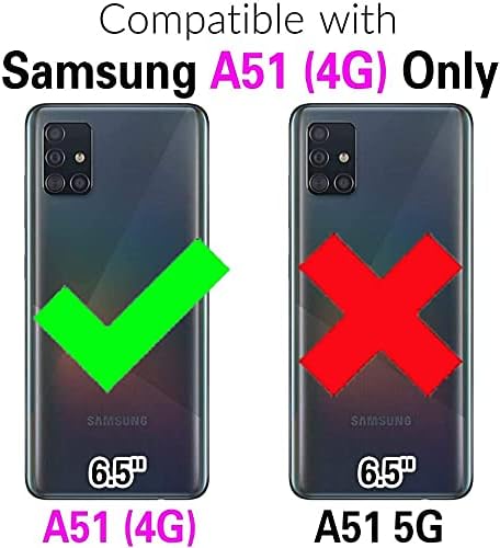 Asuwish е Съвместим с Samsung Galaxy A51 4G Калъф и Защитно покритие за екрана от закалено Стъкло Аксесоари Държач