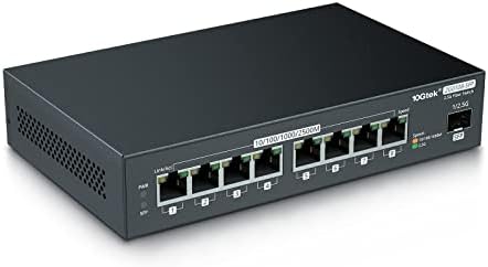9-портов unmanaged switch 2,5 G, 8 пристанища x 2,5 GBASE-T, с един слот SFP (2500 М), мрежа Ethernet 2,5 Gbit/s, обратна