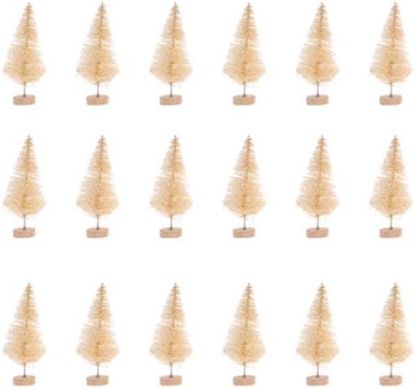 VICASKY на Изкуствена Мини-Коледна елха 18 бр. Коледна Украса От Сизал Коприна Вечерни Начало Декор направи си САМ