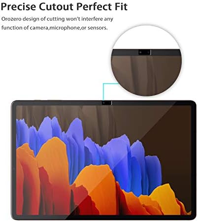(2 опаковки) Защитен слой от закалено стъкло Orzero, съвместима с Samsung Galaxy Tab S7 FE 2021, Galaxy Tab S7 Plus