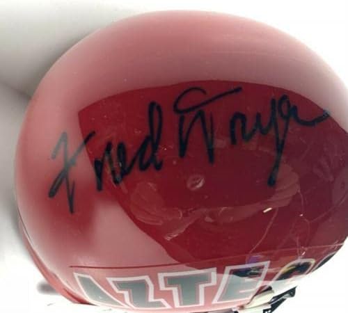 Мини Шлем Фред Dryer с автограф на щата Сан Диего Ацтеките PSA 3A95696 - Мини-Каски NFL с автограф