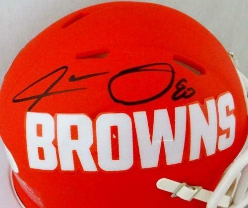 Джарвис Ландри подписа мини-каска Cleveland Browns AMP Speed Mini - JSA Auth W * Черен - Мини-Каски NFL с автограф