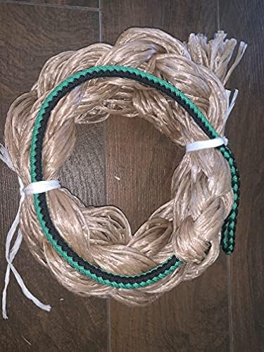 EPT Бул Ropes Възрастен на Седлото Bronc Rein е Много Мека Черно-зелен Кабел на Afrim в Кафяво Поли 6'