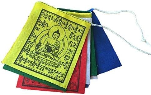Тибетски молитвени знамена с образа на Буда на медицината от Непал (3 x 3,5)