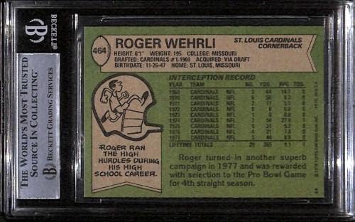 464 Роджър Верли - 1978 Футболни картички Topps (Звезда) С рейтинг на БГД Auto - Футболни картички с автографи на NFL