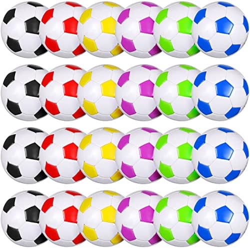 HyDren 24 Опаковане на Футболни Топки с Помпа, Външни Спортни Играчки, Направени Машина Футболна Топка за Младежта и Тренировка