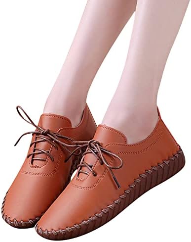 Обувки обувки Дантелени Обикновена Пролетни Кожени Дамски Чехли с Мека плоска подметка и Модни Летни Цветни Дамски