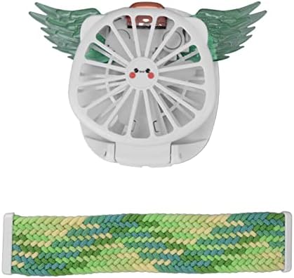 Мини Вентилатор за часа, Преносим Наручный Вентилатор с дизайн на Крило на Ангел, Малък Здрава Каишка за часовник с безжичен USB зареждане, Мини-Вентилатор за деца (з?