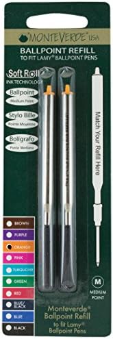 Химикалка наставка Monteverde Soft Roll за химикалки Lamy, Оранжев, 2 опаковки (L132OR)