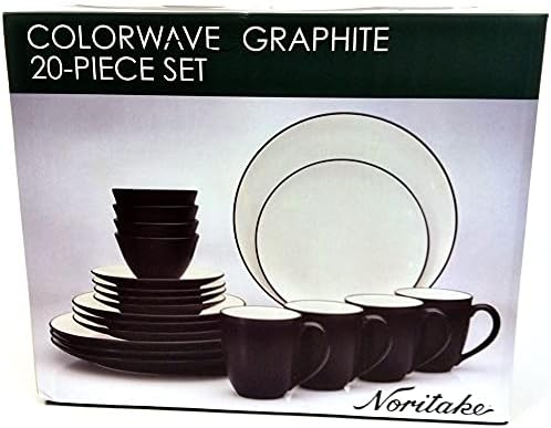 Noritake Colorwave Графит Комплект от 20 теми, черен /Графит