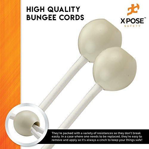 Защитни въжета за Бънджи топки Xpose 11 10 Опаковки тежка рамка Бяла Еластична Въжета с Шаровыми Стяжками за
