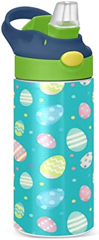 Kigai Пъстри Великденски Яйца, Детски Бутилка за Вода със Сламен Капак за многократна употреба Чаша от Неръждаема