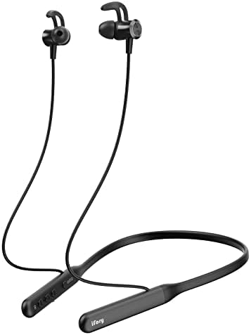Слушалки iFory Bluetooth с шейным каишка, Безжични Магнитни слушалки Bluetooth 5.3 с вашите слушалки Hi-Fi, Спортни