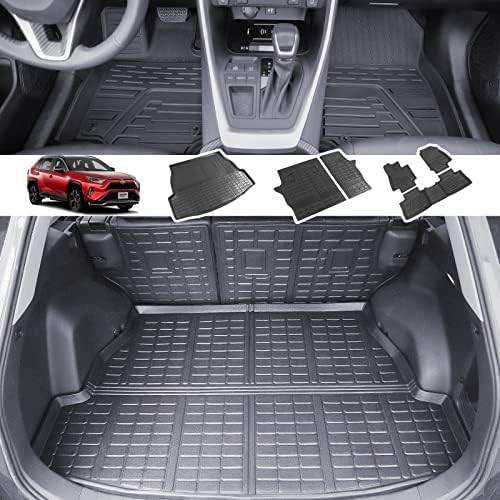 xipoqix Подходящ за 2019-2023 товарни лайнери Toyota RAV4, Подложки за табли на багажника, Постелки за всяко