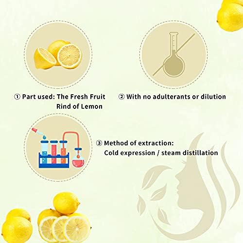 Набор от етерични масла на лимон с Етерично масло за Ароматерапия с Чисти и Натурални Етерични масла