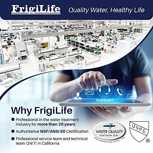 FrigiLife FXHSC 5 Микрона, 10 х 4,5, универсален Плиссированный филтър за пречистване на водата, съвместим с GE FXHSC, DuPont WFHDC3001, Culligan R50-BBSA, R50-BB, GXWH40L, ECP5-BB, 3 опаковки