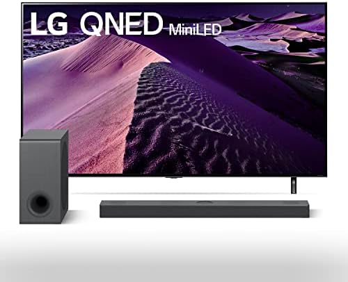 LG 75-инчов смарт телевизор клас QNED85 серия 4K Smart TV с вграден звук панел Алекса 75QNED85UQA S75Q 3.1.2