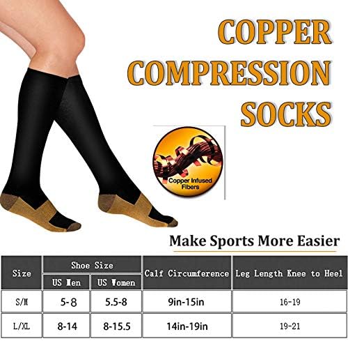 3 Опаковки Компрессионных чорапи от мед - Компресия чорапи за жени и мъже, Circulation - най-Добрите за медицински цели, за джогинг, за спорт