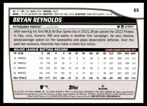 Бейзболна търговска картичка MLB 2023 Topps Висша лига 65 Брайън Рейнолдс Ню Йорк хотели Близо Mint Пирати