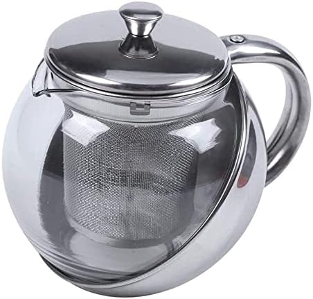 Чайникът HaveFun Чайник От Неръждаема Стомана Модерен Стъклен Чайник， машина за Заваряване на Чаени Листа, Чай, плодове, Цветя Чай