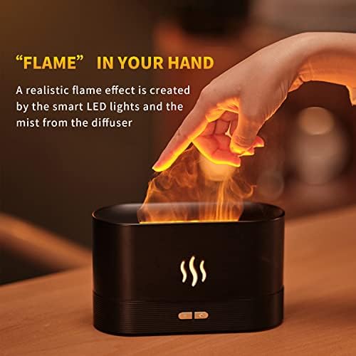 Обновен Дифузор Air Flame, Овлажнител на въздуха, Дифузор Етерични масла Flame 7 Цвята, Ароматни Дифузер за дома,