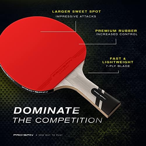 Гребло за пинг-понг PRO-SPIN от Въглеродни влакна, Подвижни решетка и Оранжеви топки за пинг-понг (24) В комплект |