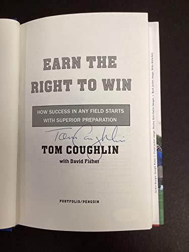 Том Кофлин￼ Подписано Книга Право да Спечели супер купата HCB Football Джайънтс Auto JSA - NFL С автограф Разни