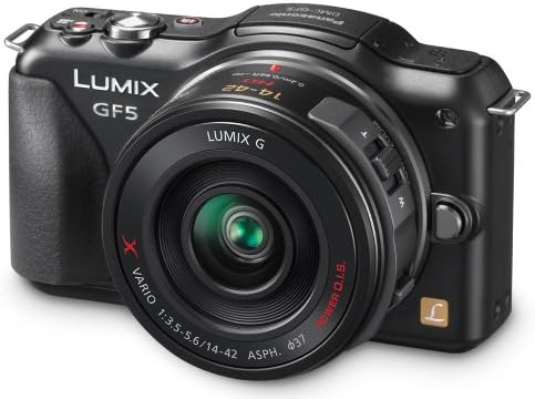 Компактна система за фотоапарат Panasonic Lumix DMC-GF5KR Live MOS Micro 4/3 с 3-инчов сензорен екран и зуум-обектив