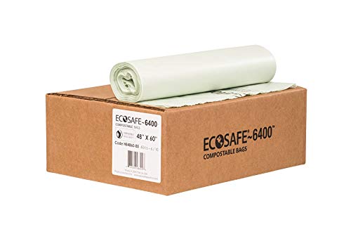 Пакет за компостиране EcoSafe-6400 HB4860-85, Сертифициран за компостиране, обем 64 литра, зелен (2 опаковки по 60