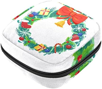 Чанта за съхранение на Хигиенни Кърпички ORYUEKAN, Преносими Многократна употреба Менструални Тампони джоб, Чанта за Съхранение на Тампони за Жени и Момичета, Коледа Д