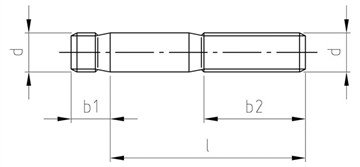 (200шт) Метрична шипове DIN 938, Номиналната дължина на m6x110 мм (обща дължина 116 мм), Елегантен център, неръждаема стомана А4